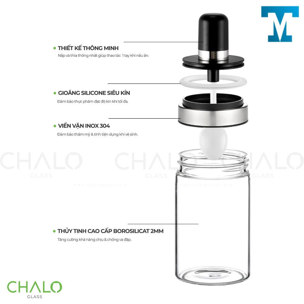 Hũ gia vị thủy tinh JIMMEAL 250ml (Kèm thìa múc) | BigBuy360 - bigbuy360.vn