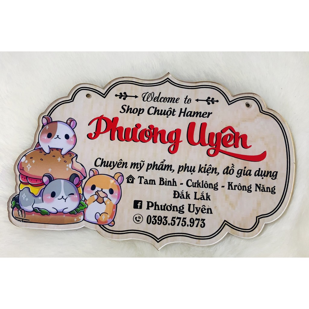 Bảng hiệu chất liệu mica - Trang trí shop bán hàng - Thiết kế theo yêu cầu