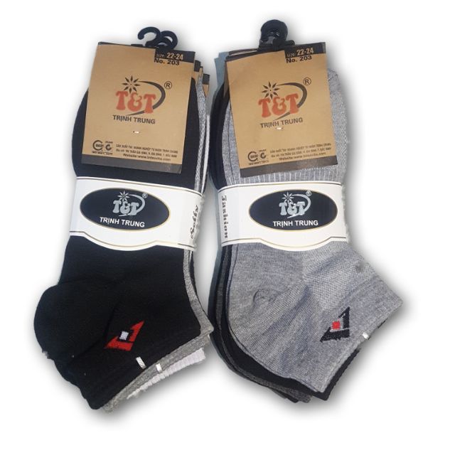 Combo 5 đôi Tất nam cổ ngắn khử mùi chống hôi chân hàng việt nam T&T