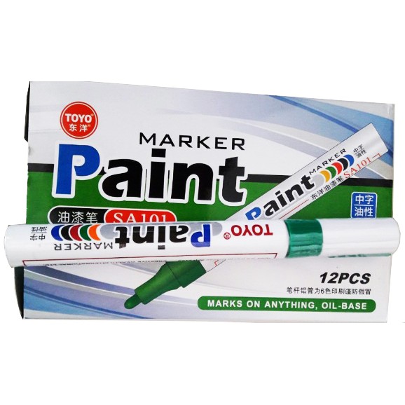 [Hàng Sẵn] Bút Sơn Toyo Paint Marker SA101 Mới (Có Sẵn 11 Màu), Sẽ Không Phai Màu Khi Viết Trên Bất Kỳ Vật Liệu Cứng Nào