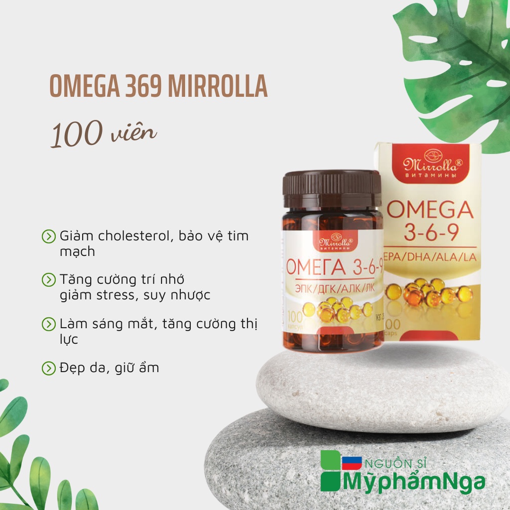 [Chính hãng] Viên OMEGA 369 Mirrolla Nga Lọ 100 Viên - Omega 369 Nga