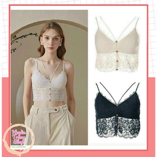 Áo Bra ren hoa khuy trước sexy siêu quyến rũ - Áo bra mặc trong vest