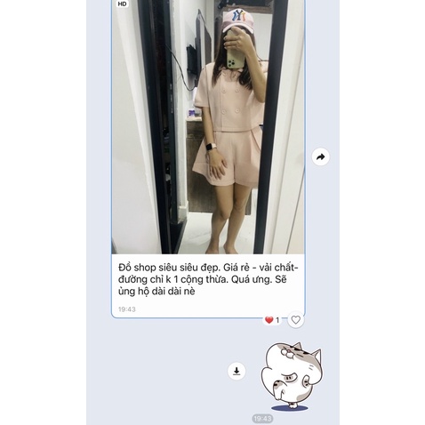 Set crotop cổ sơ mi phối nút quần lưng thun