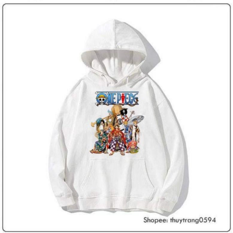 💥💥 SALE-  Áo Hoodie Dài Tay In Hình One Piece - Luffy Mũ Rơm Cực HOT - áo HOT áo mát chất xịn