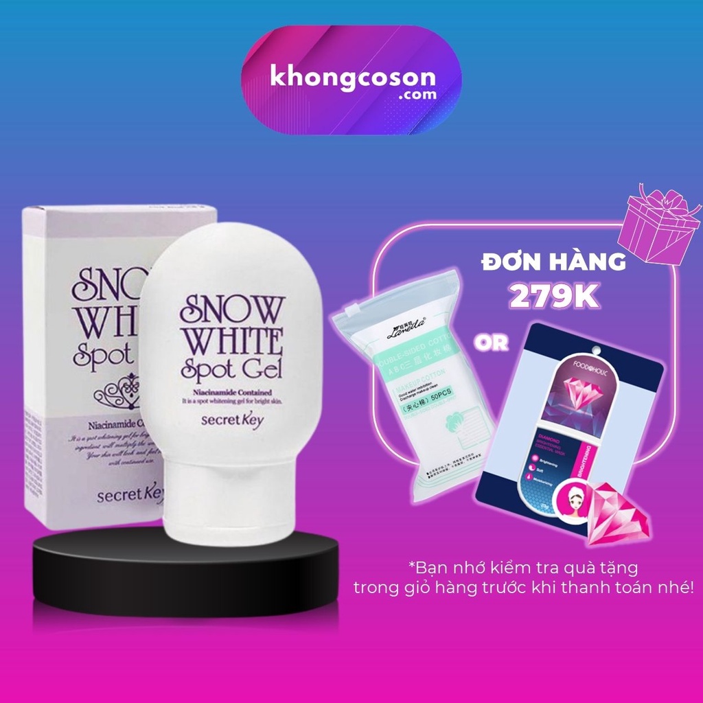 Kem Mờ Thâm Dưỡng Trắng Toàn Thân Cho Nách, Mông, Đầu Gối Secret Key Snow White Spot Gel 65gr - Khongcoson