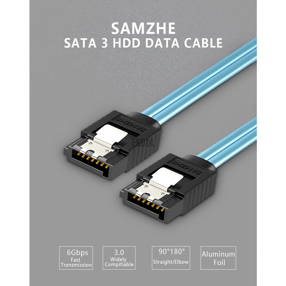 Dây Cáp Samzhe Sata Iii 6.0 Gbps Cho Hdd Ssd Dvd Pc Data 50 / 100cm | BigBuy360 - bigbuy360.vn