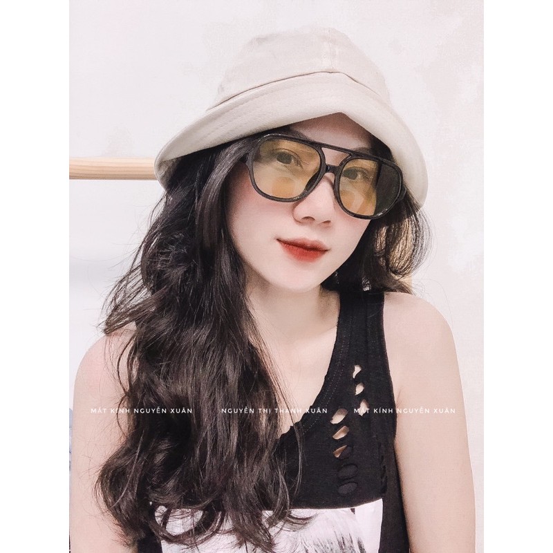 ( Ảnh Thật ) Kính mát flackbee vàng rêu