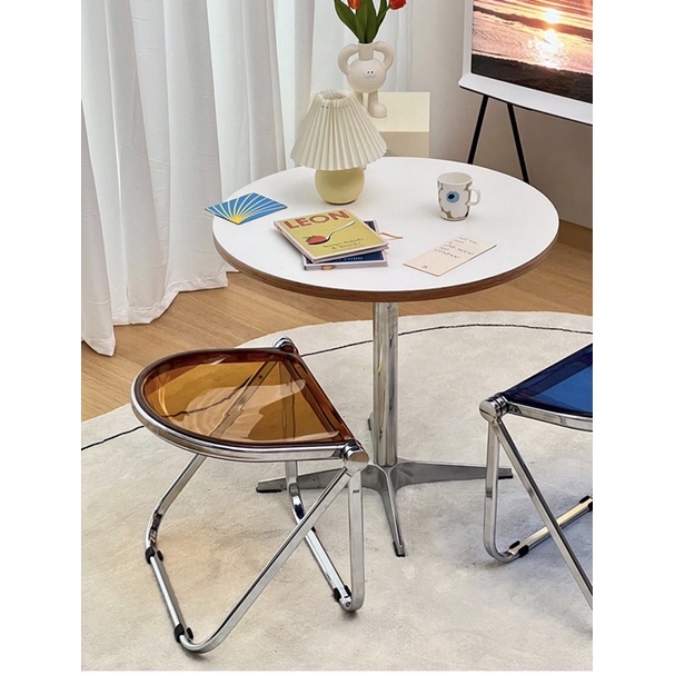Ghế acrylic Pluff stool chair độc đáo - Ghế tựa lưng Bắc Âu