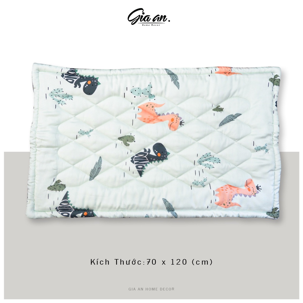 Tấm lót đệm Tencel size 80x140cm chần dày bông cho bé đi học