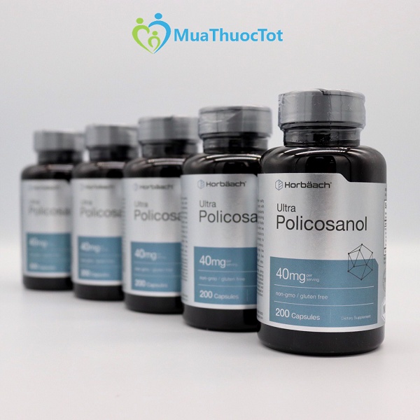 Horbaach Policosanol 40mg - Viên uống hỗ trợ sức khỏe tim mạch 200 viên
