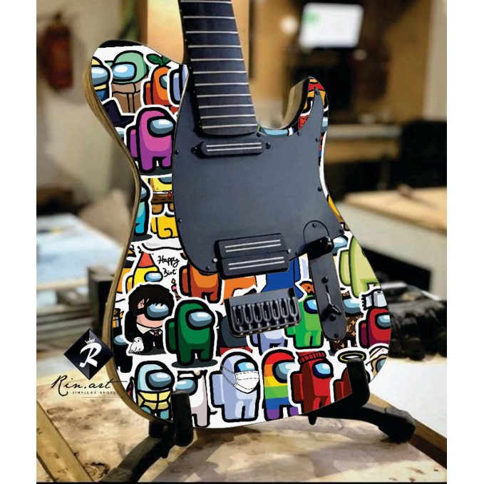 Bộ 200 sticker chủ đề Among Us chất liệu chống nước dán trang trí vali mũ bảo hiểm xe máy laptop điện thoại