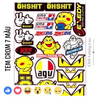 Sale khô máu tem logo crom 7 màu chất lượng cao racing 21 decal ; nhãn ; logo center racing