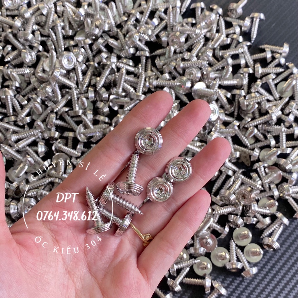 Ốc dàn áo Ya, ốp pô e 5li xoắn thái Inox 304 gắn cho các dòng xe