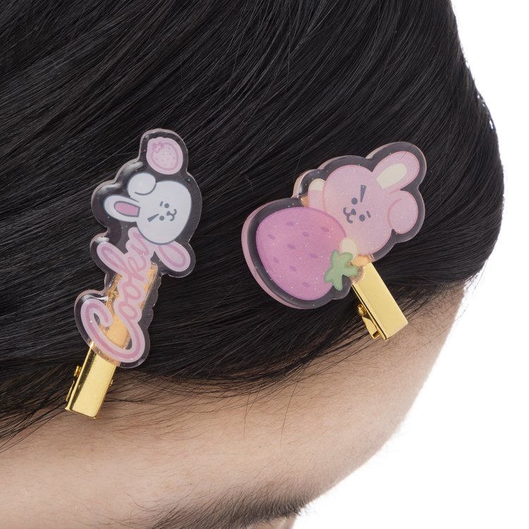 Cặp Kẹp Tóc Họa Tiết Hoạt Hình BTS Dễ Thương Thời Trang