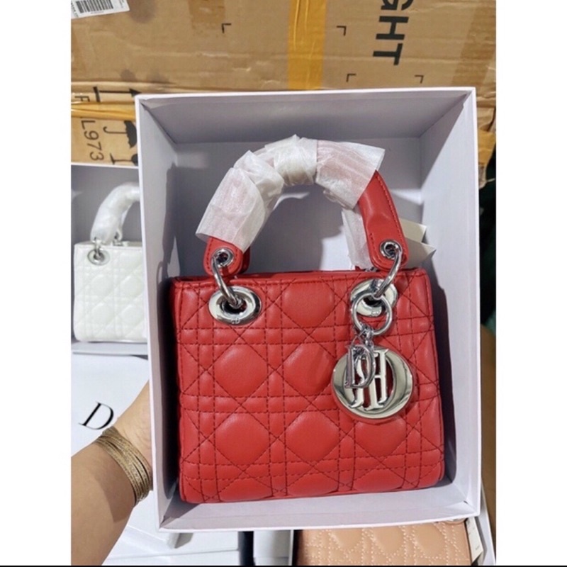 Túi Dio 3 ô khoá bạc fullbox