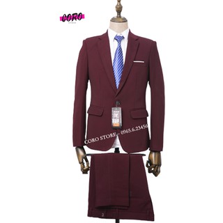 Áo vest nam, Vest nam Giá rẻ màu Đỏ đô gồm Áo, Quần âu Không nhăn, Không nhàu