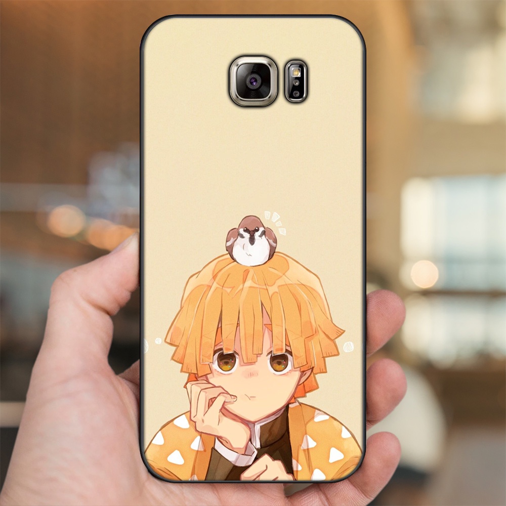 Ốp lưng Samsung Note 5 viền đen in hình Zenitsu Kimetsu no Yaiba