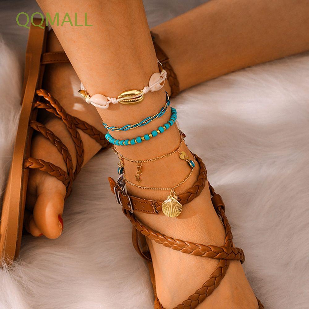 Lắc Chân Phong Cách Bohemian Thời Trang Mùa Hè Cho Nữ|Lắc Chân Đính Hạt Cườm
