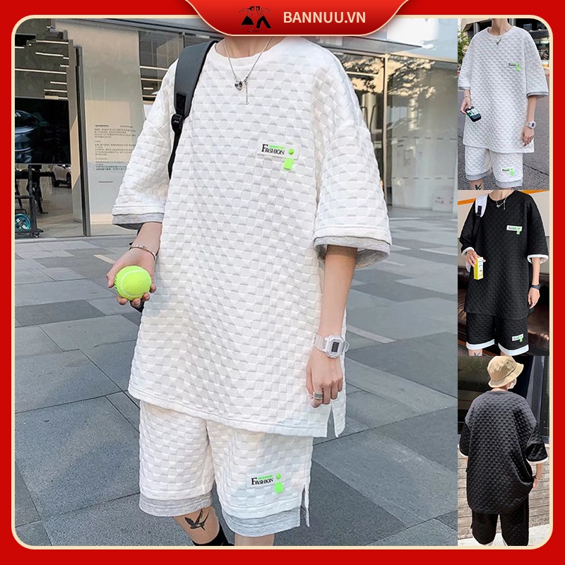 Set Đồ Thể Thao Màu Trơn đồ bộ nam Phong Cách Hàn Quốc bộ thể thao nữ Thời Trang bộ quần áo Nam Nữ