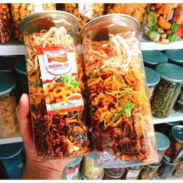 Khô mix 3 vị 330g Nacha Food thiên đường ăn vặt khô heo khô gà khô mực, đồ ăn vặt Đà Nẵng ngon rẻ