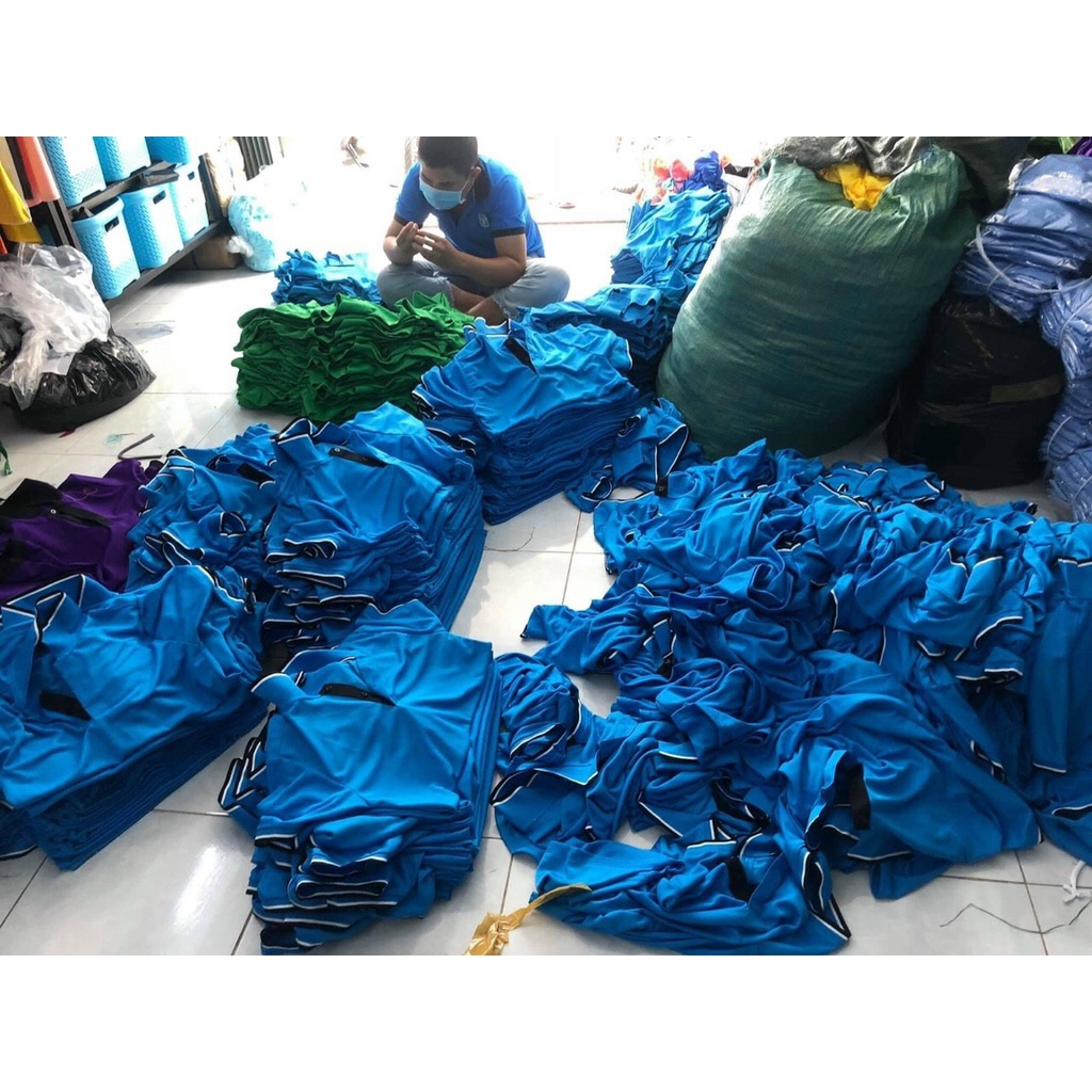 [GIÁ XƯỞNG]Áo THUN nam - nữ MÀU XÁM LỢT vải Cá Sấu poly cổ dệt bo cao cấp | BigBuy360 - bigbuy360.vn