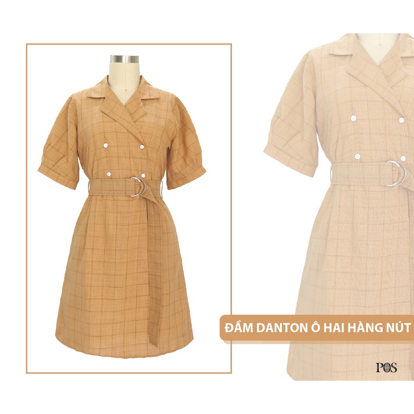Đầm danton hai hàng nút