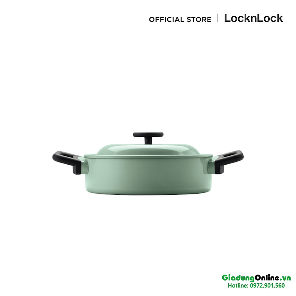 Nồi Decor Lock&Lock Lòng Phủ Chống Dính Ceramic LDE1244IH 24cm - Màu Mint (Đáy Từ)