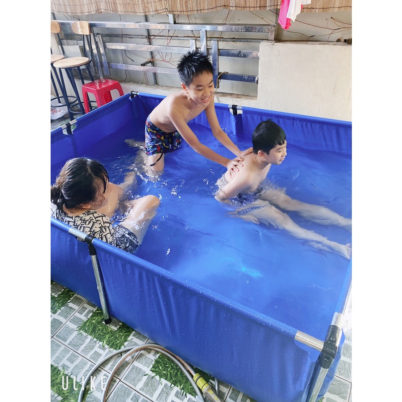 BỂ BƠI LẮP GHÉP KHUNG KIM LOẠI 1 TẦNG ***GIA CÔNG SIZE THEO YÊU CẦU***