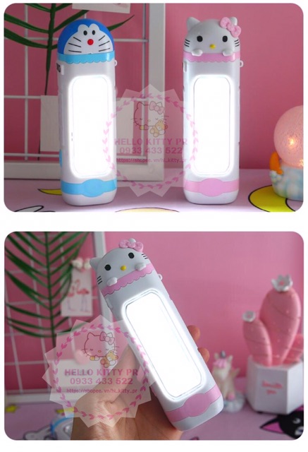 ĐÈN PIN (LED) SẠC ĐÔI HELLO KITTY DOREMON DORAEMON