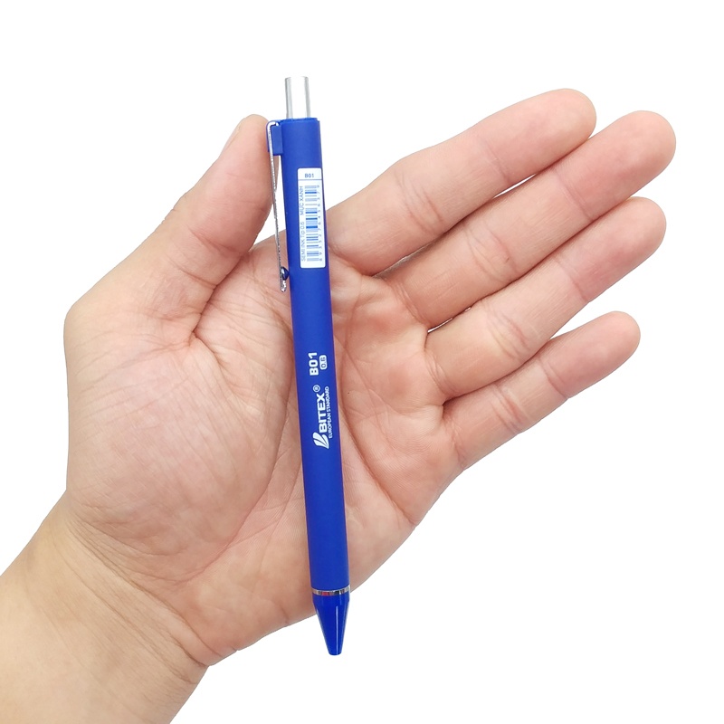 Bút Bi 0.6 mm Bitex Semi Ink B-B01 - Mực Xanh