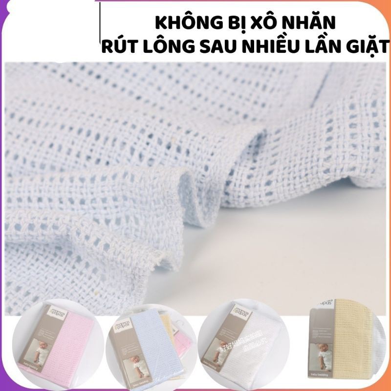 [Giá FlashSale] Chăn lưới Mamas&Papas Chống Ngạt 4 Mùa Cho Bé Cao Cấp | 120 x 120cm