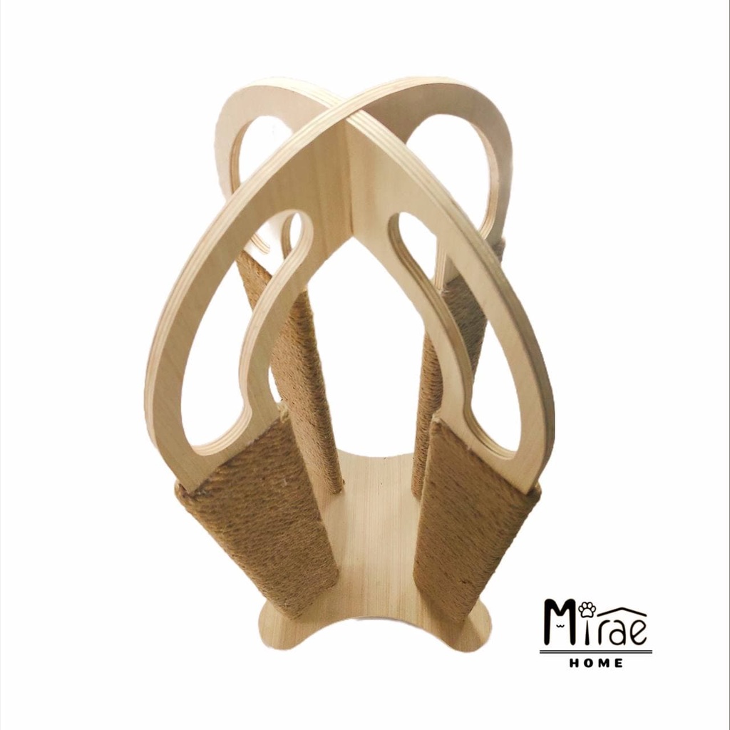 Trụ cào móng cho mèo, bàn cáo móng cho mèo dây thừng nhựa, gỗ MDF chống ẩm giúp mèo xả stress CTS03 Mirae Home