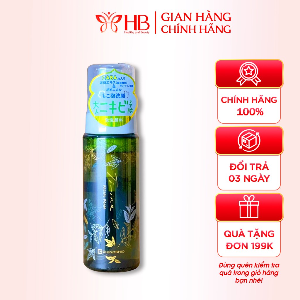 Sữa rửa mặt trà xanh dạng bọt Ti-ina 200ml nội địa Nhật Bản (15/1/2024)