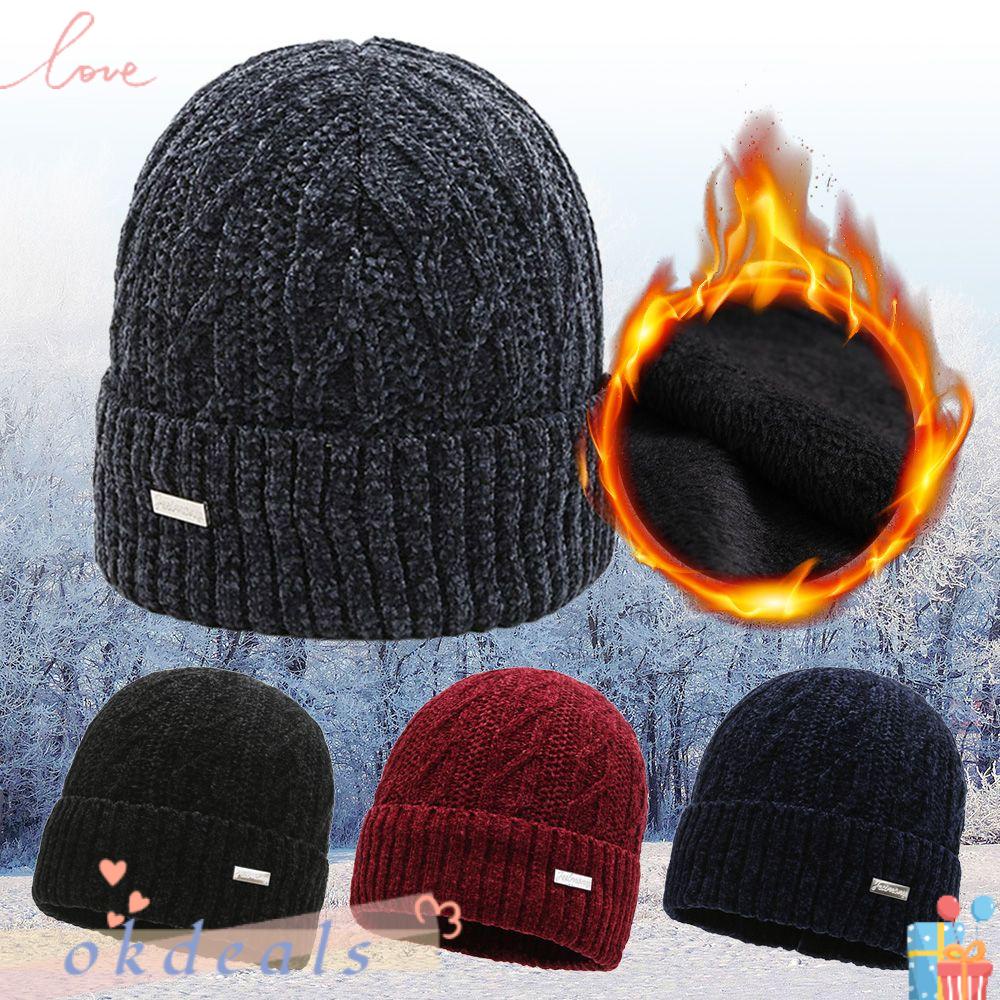 Mũ Beanie Dệt Kim Kẻ Sọc Chất Lượng Cao Cho Nam Nữ