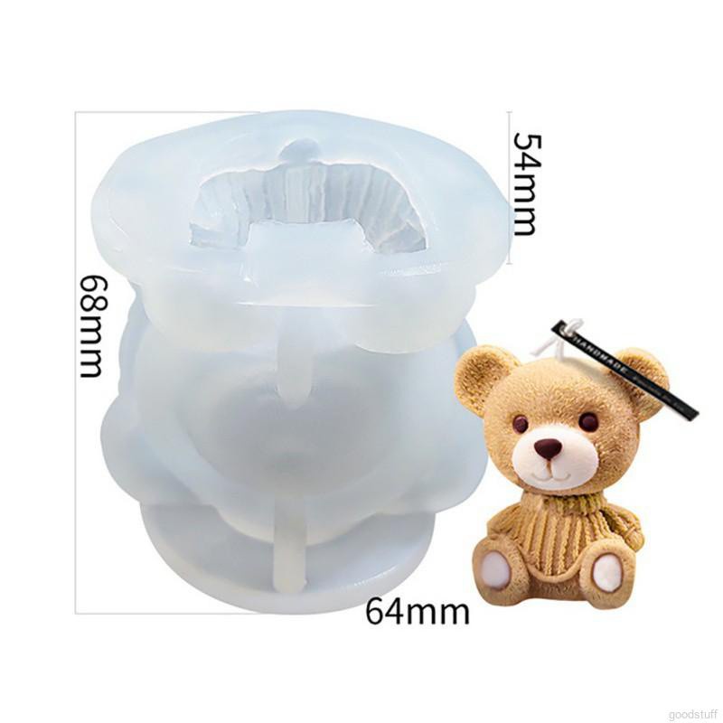 Khuôn silicon làm đá viên hình gấu 3D xinh xắn