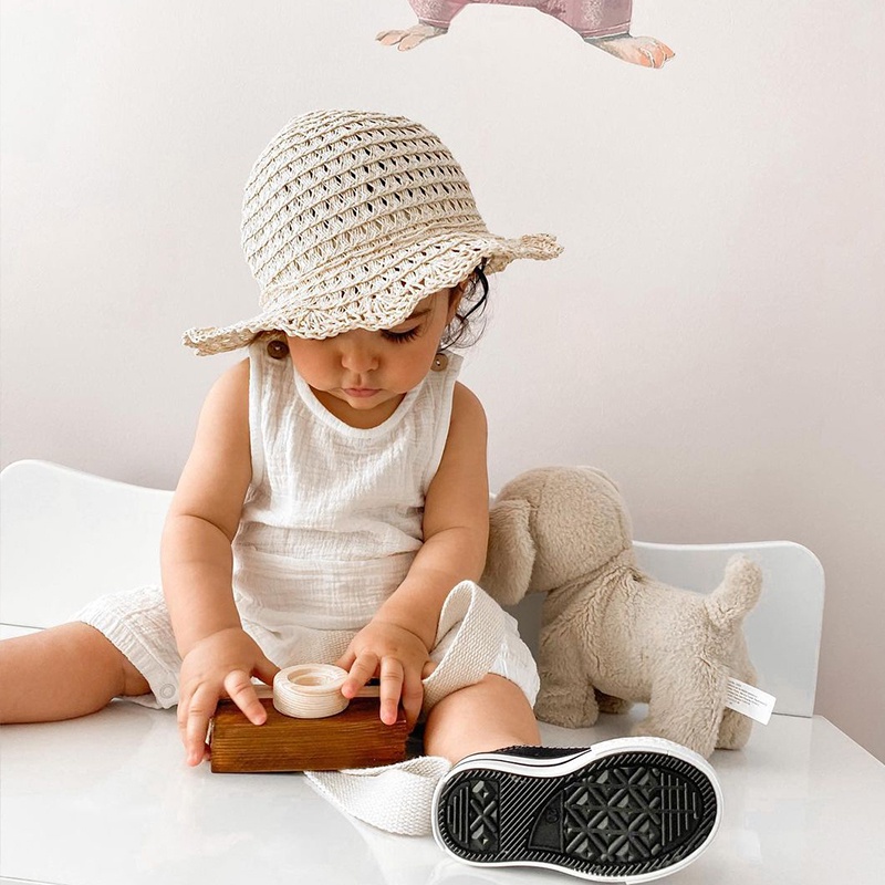 Bộ Áo Liền Quần Sát Nách Bằng Vải Cotton Phong Cách Bắc Âu Thời Trang Mùa Hè Cho Bé