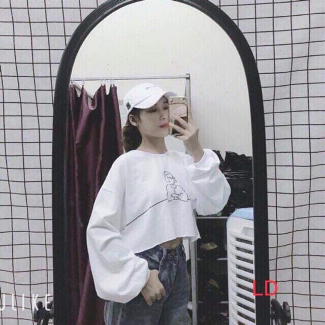 [FREESHIP ĐƠN TỪ 50K] Áo croptop cô gái tay dài LDU0220