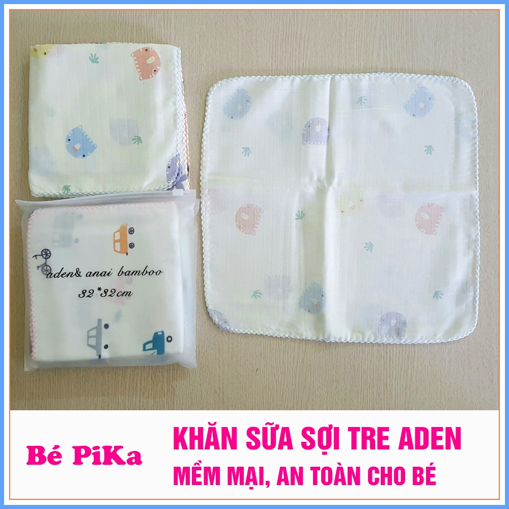 Khăn sữa sợi tre Aden & Anais 2 lớp in hình dễ thương cho bé