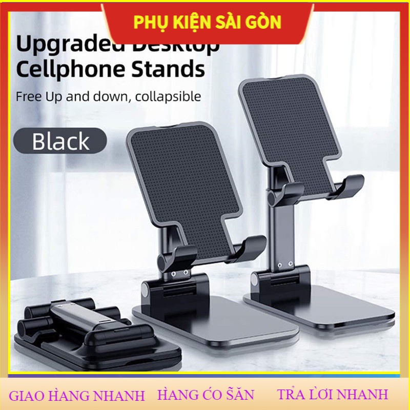 SHIP NHANH Giá đỡ điện thoại để bàn bằng kim loại có thể điều chỉnh và gập lại dùng cho iPhone iPad，Livestream