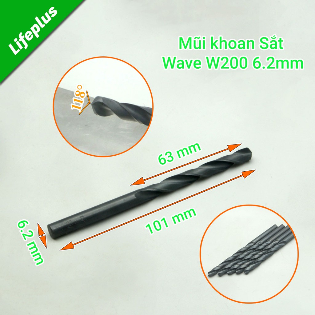 Mũi khoan sắt HSS Waves W200