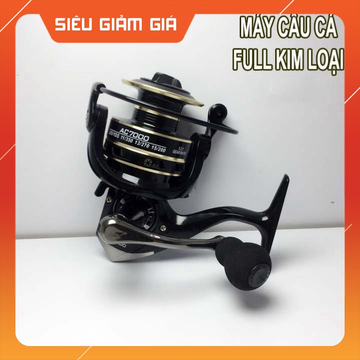 Máy Câu Cá Full Kim Loại Tay Quay Inox Deukio AC 2000 - 7000 chuyên câu lure câu ngâm - ĐỒ CÂU NGỌC HẢI