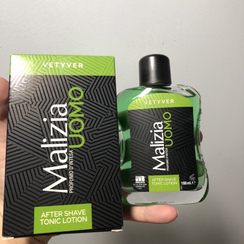 Nước dưỡng da sau cạo râu Malizia Vetyver After shave tonic Lotion 100ml