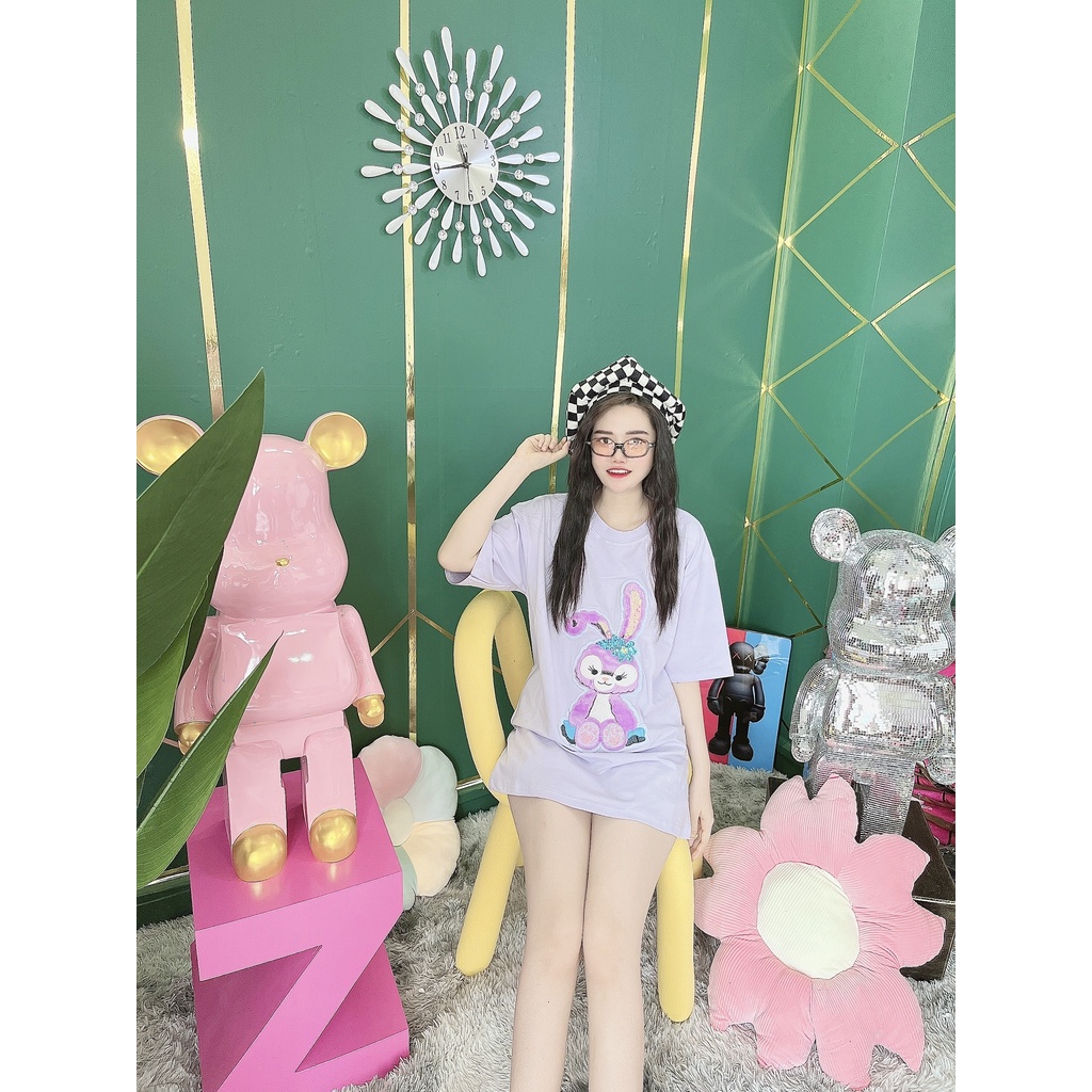 Áo Thun Hình Thêu Nổi Hình Con Thỏ Quảng Châu Cao Cấp  - AT22 | BigBuy360 - bigbuy360.vn