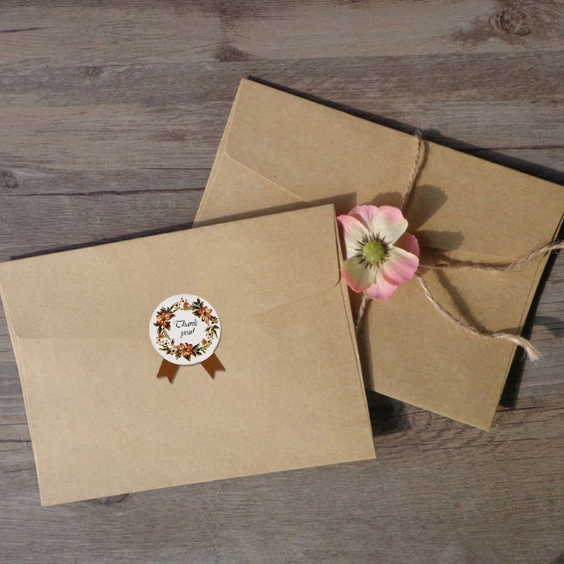 Set 60 Tờ 720 Nhãn Dán Hình Tròn In Chữ Thank You Trang Trí Tiệc Cưới