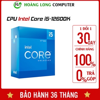 CPU Intel Core i5 12600K FULL BOX Bộ Vi Xử Lý I5 20M Cache, up to 4.90 GHz, 8C16T, Socket 1700 - Hoàng Long Computer