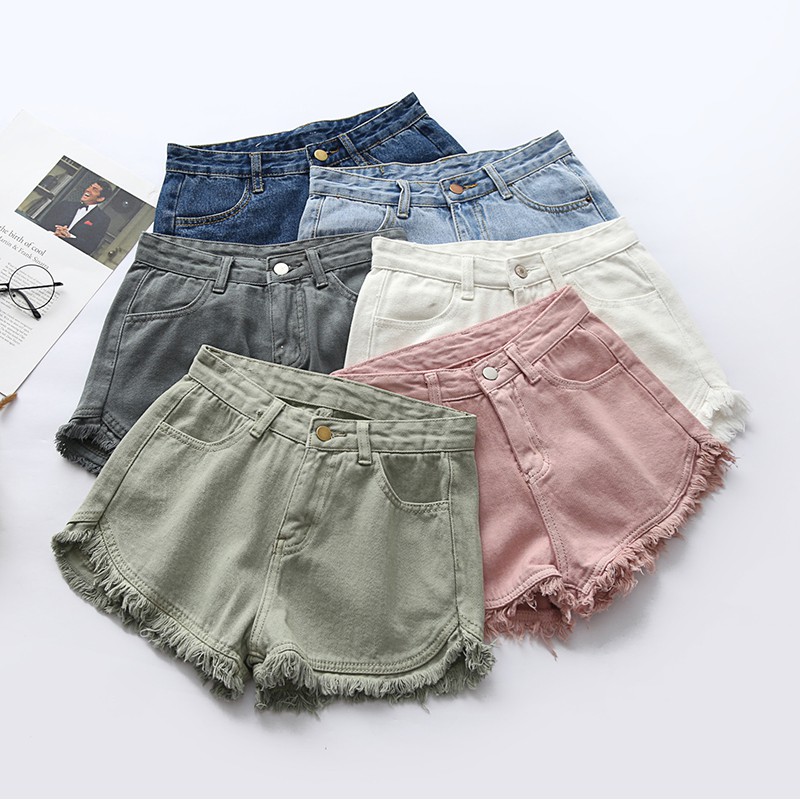 Quần Short Lưng Cao Phong Cách Retro 19034