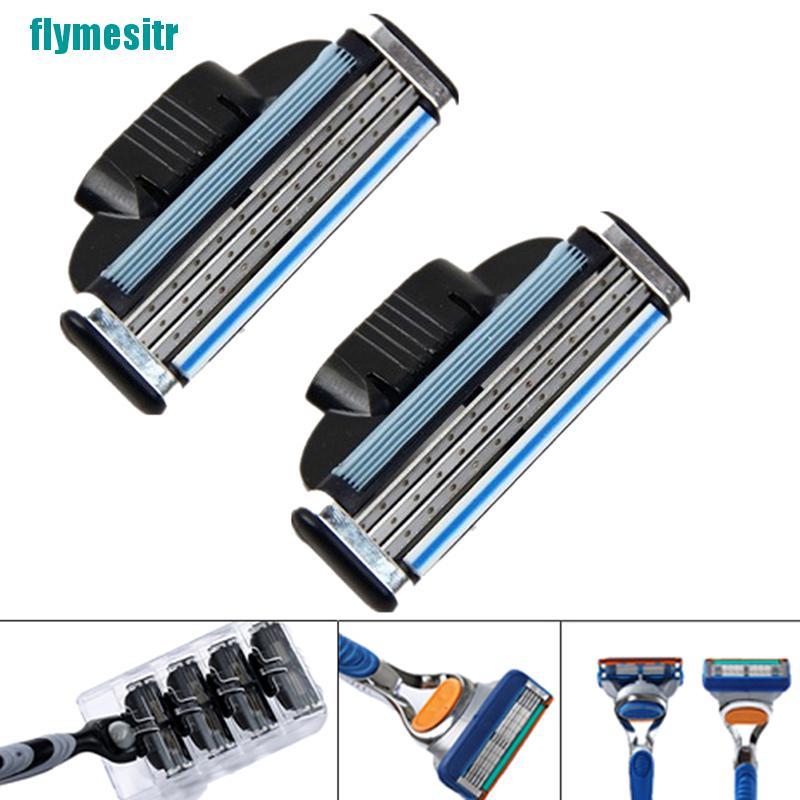 (Hàng Mới Về) Set 4 Lưỡi Dao Cạo 3 Lớp Thay Thế Cho Máy Cạo Râu Gillette Fusion