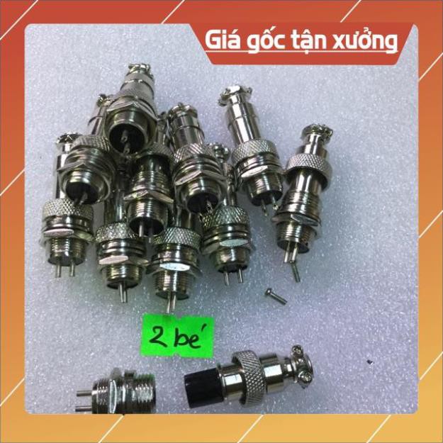 . 5 cJack sắt M12GX12 bộ đực cái 2 P(5 chiếc ) ..