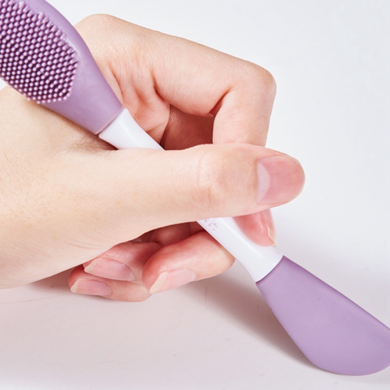Cọ Rửa Mặt Silicone Hai Đầu Thiết Kế Nhỏ Gọn Tiện Lợi