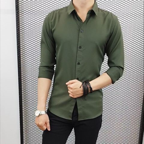 Áo sơ mi nam trơn tay dài nhiều màu form body LV523 | BigBuy360 - bigbuy360.vn